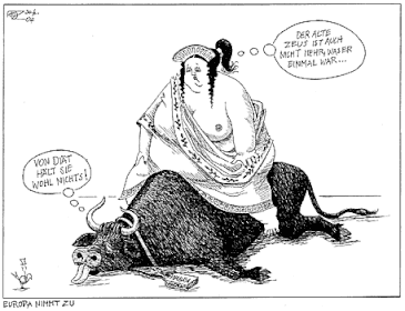 Karikatur zur EU- Osterweiterung, Deutschland 2004