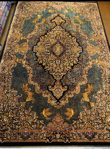 QUM SILKドザール200X140 - ペルシャ絨毯 キリム ペルシャン QUM SILKドザール200X140 - ペルシャ絨毯 キリム ペルシャン