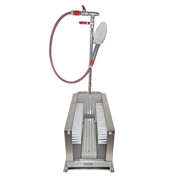  Lave-bottes acier inoxydable avec bac de récupération 