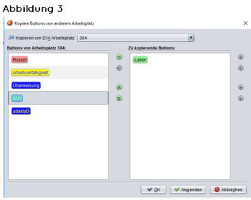 abasoft EVA Praxissoftware Arztsoftware Praxis Arzt Buttons
