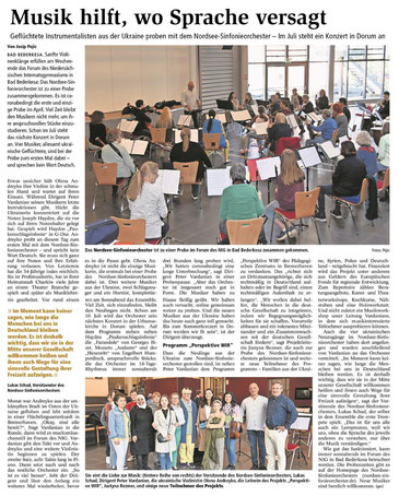 Nordsee-Zeitung vom 26.04.2022