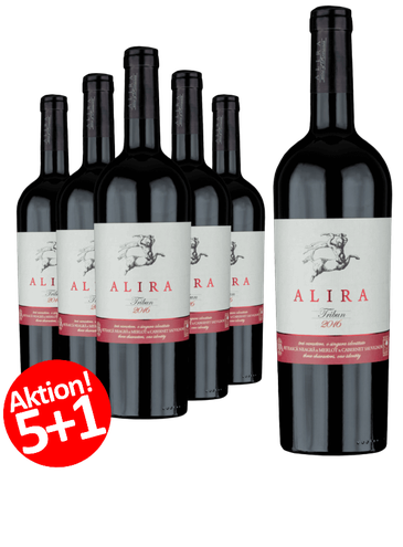 6-ER Weinpaket ALIRA Tribun 2016, 5+1 GRATIS-Aktion | Cuvee: Feteasca Neagra, Cabernet Sauvignon & Merlot