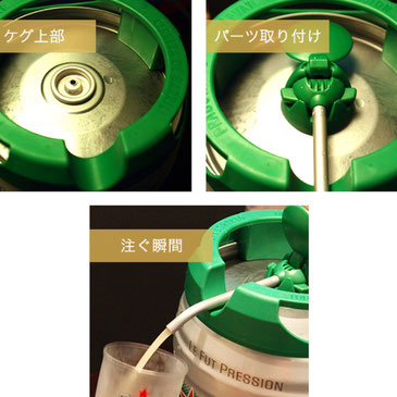 ハイネケン 生ビール 5L 生樽 冷蔵庫 ビールサーバー 自宅 樽から直接 5リットル 5000ml 簡単 バーベキュー アウトドア そのまま