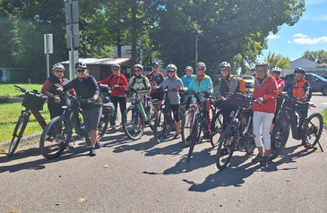Die Gruppe der E-Bike-Tour der LandFrauen Großdeinbach