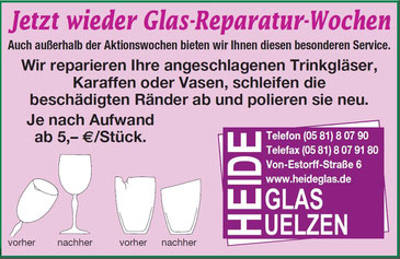 Glasreparatur bei Heideglas Uelzen