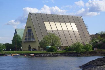 Frammuseum vom Boot aus gesehen