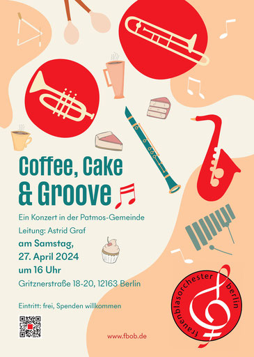 Konzertplakat Coffee, Cake & Groove