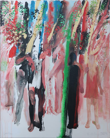 Garten 1, 2024, Acryl auf Leinwand, 50x40cm