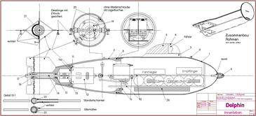 Bauplan Modell-U-Boot "Delphin" von 1998