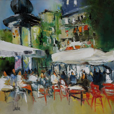 "Sur le boulevard" - 50x50 