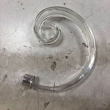 Pastorali e ricci trasperenti  in vetro di Murano soffiato a mano, ricambi originali per lampadari classici veneziani.