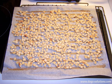 Biscuits sans gluten pour chien prêt pour la seconde cuisson
