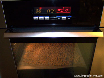 Biscuits sans gluten pour chien au poulet dans le four