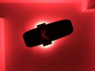 Wandhalterung Wandmontage Wakeboard horizontal vertikal Halterung wall mount LED Beleuchtung beleuchtet 