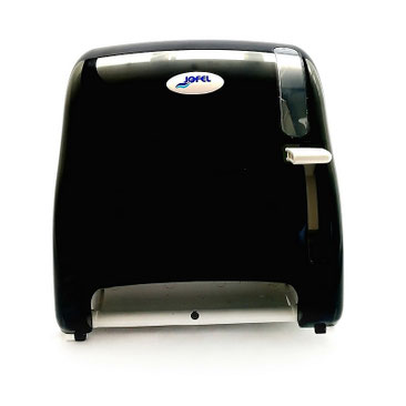 DESPACHADOR / DISPENSADOR DE TOALLA EN ROLLO PALANCA AG15510 COLOR: HUMO CON BASE BLANCA DIMENSIONES EN MILÍMETROS: ALTO: 366 LARGO: 307 ANCHO: 265 CAPACIDAD: 1 ROLLO DE 8’’ / 20.3 CM CONTENIDO POR CAJA: 1 PIEZA GARANTÍA DE FÁBRICA POR UN AÑO