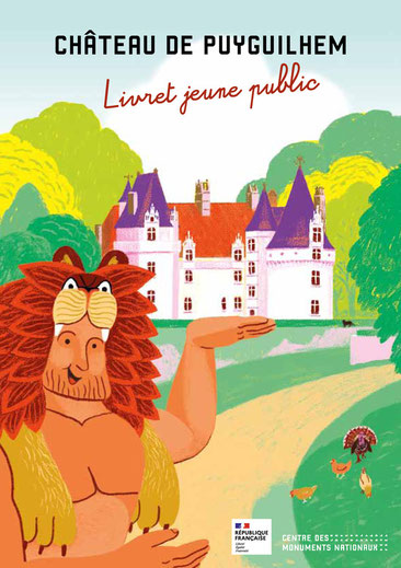 Brochure - Livret jeune public - Château de Puyguilhem - Ludovic PETNIOT - Graphiste Brive - Studio de Création