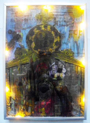Techniques mixtes & transferts d'images sur verre, 21X29,5cm, 2015