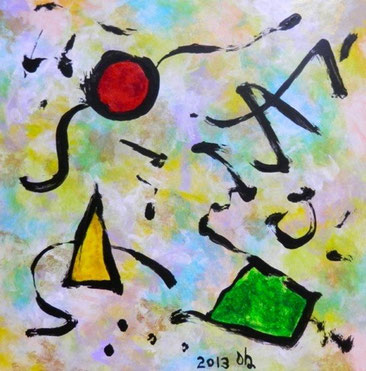 Composition-9 No.6 25cm×25cm 厚紙 / アクリル