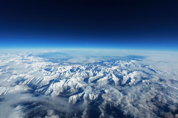 vue aérienne des pyrénées