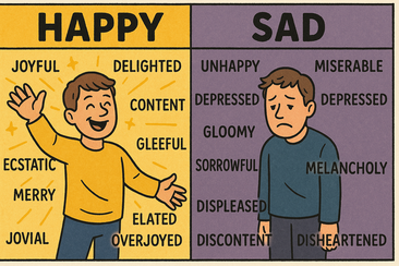 Happy - Sinónimos y antónimos - Ejercicio