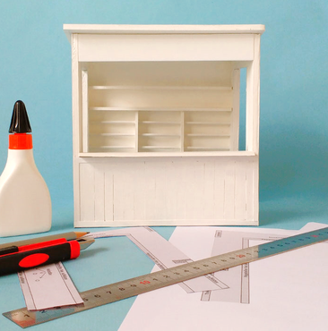 Miniatur-Marktstand 1:12 selber basteln
