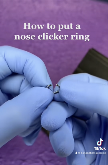 Piercing nez Comment placer un anneau clicker 