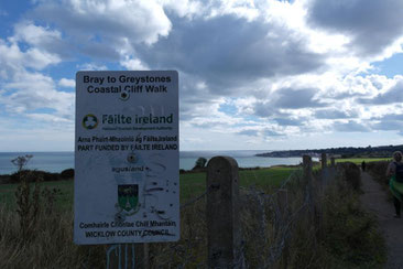 Kurz vor dem Ende: Blick auf Greystones.