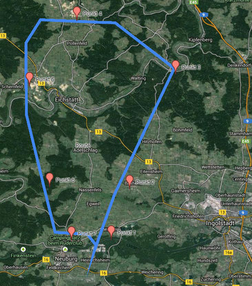 Flugroute (Auf Bild klicken um zur großen Karte zu gelangen)