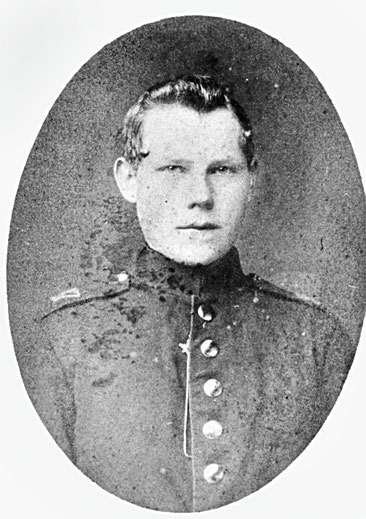 Johann Pieper während seiner Ableistung des Wehrdienstes, Foto um 1870