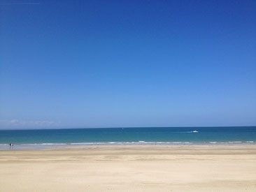La plage du val André, le 20 avril 2013.
