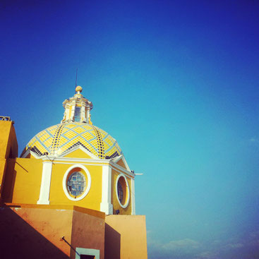 One of the many churches in Puebla