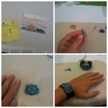 The bracelet I made in the course. I took the photos so that I can make another one.