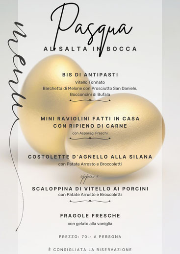 Menù di Pasqua