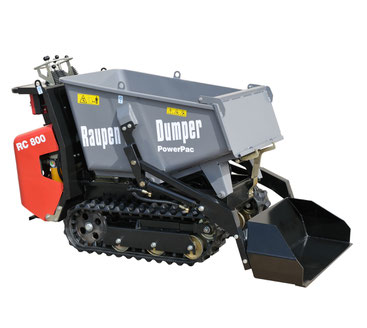 Dumper, Raupendumper, Kettendumper, Aufsitz-Kettendumper, Kettenselbstladedumper, Yanmar C12R, Powerpac RC800, Maschinen-Mietservice Christian Womelsdorf Erndtebrück