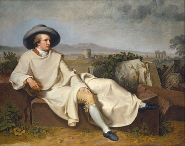 Pintura a óleo “Goethe na Campagna Romana”, de Johann Heinrich Wilhelm Tischbein, 1786/87