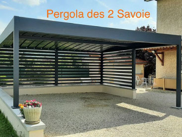 Carport à toit plat en aluminium