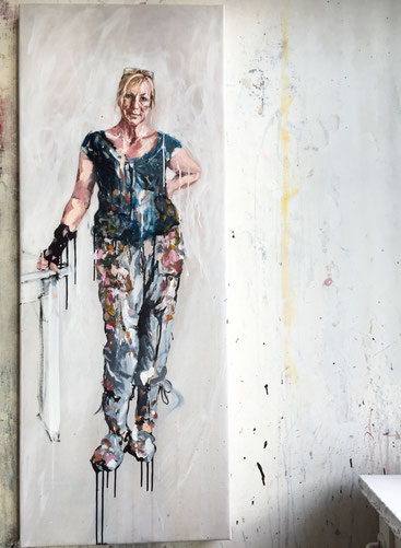 PORTRAIT PM  |  Öl/Acryl auf Leinen  |  70 x 130 cm  |  2022