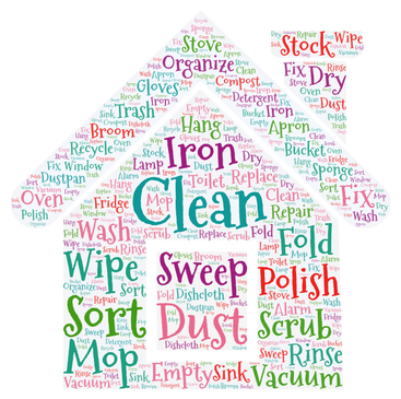 Household chores vocabulary