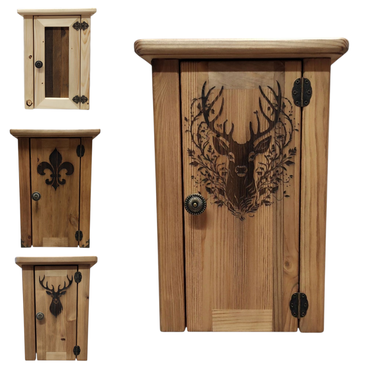 Handgefertigter Schlüsselkasten aus Holz mit dekorativem Motiv – einzigartiges Unikat von Jvi handmade, Onlineshop für handgemachte Kleinmöbel und Dekoartikel