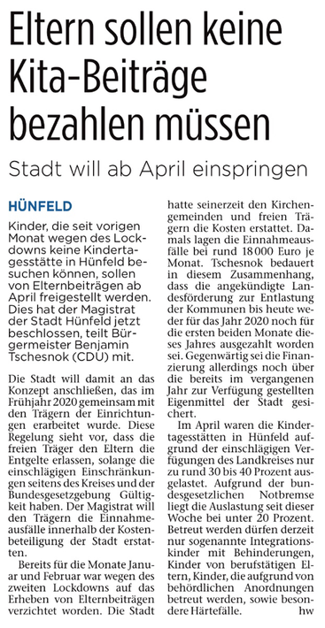 Hünfelder Zeitung vom 03.05.2021