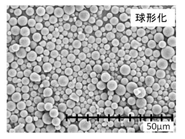 PET 球形化処理後SEM画像