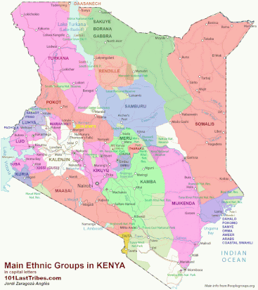 Kenya Ethnic Map