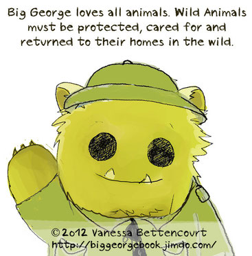 cute monster  book Big George children illustration picture  Book English kids ESL vocabulary worksheet free activities for kids kindergarten preschool big foot big george animals wild pets