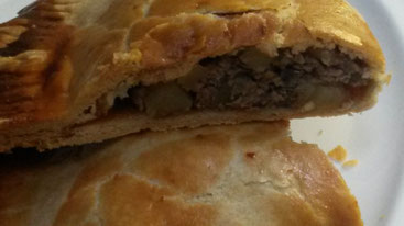 Moderne Landküche in den GiebelStuben: Pastete nach Art eines Cornish Pasties