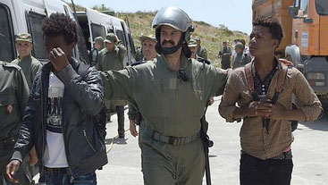 Arresti di migranti sub-sahariani a Tangeri in Marocco