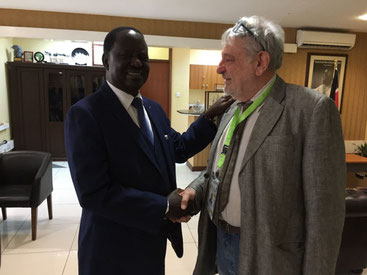 Raila Odinga e Massimo Alberizzi, direttore di Africa ExPress