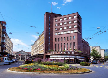 Ehemalige Volkshaus, heute Musikschule, Bahnhofstrasse 11. Von 1929 bis 1932 durch Eduard Lanz erbaut.