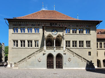 Der Rathausneubau von 1406-17 steht am Anfang des Aufstiegs Bern zum eigenständigen Stadtstaat. Foto: Philipp Wilhelm K..