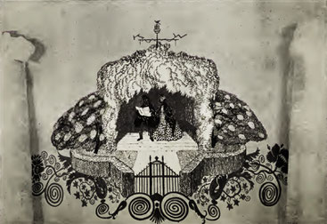 Karl Walsers Wandfries des Frühstück-Zimmers von Julius Cassirer. Reproduktion aus Deutsche Kunst und Dekoration, Oktober 1909 bis März 1910