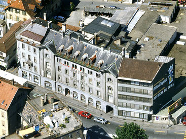 Druckerei und Verlag W. Gassmann am Standort Freie Strasse. F: Somorjai, Zsolt, ETH Bibliothek Zürich, CC BY A 4.0, Com FC05 2500 098